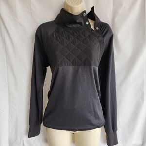 Swannies Golf Ellis Quilted Fitted Pullover Large Snap Offset Salmon Color Hat M